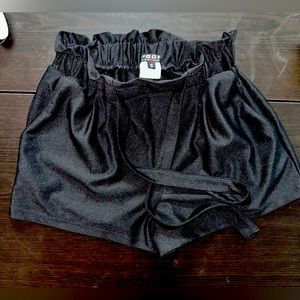 Poof NY Black Tie Waist Shorts